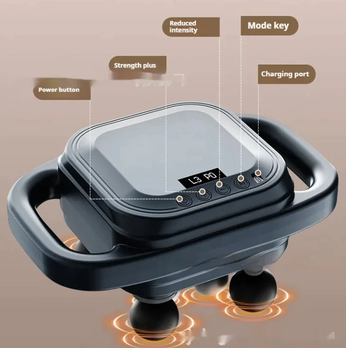 Professional 8-Head Massage Gun with Hot Compress Therapy