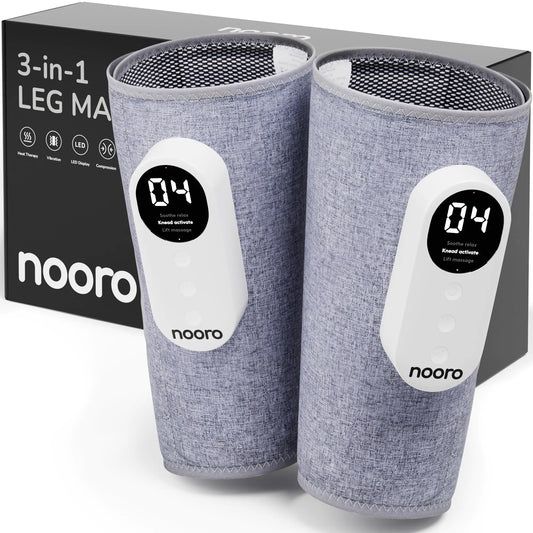 nooro 3-in-1 Leg Massager - Advanced System - Support for Legs and Feet Discomfort Helps with Muscle Stiffness Stimulates Natural Calf Wellness